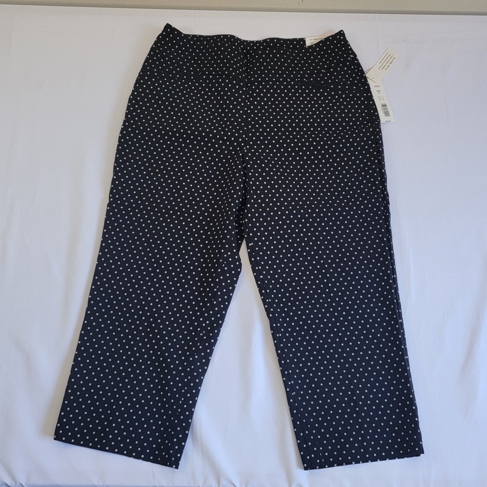 The Park Ave Fit Polka Dot Comfort Waistband Slimming Pants Size 10 NWT